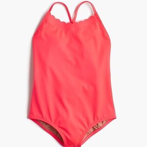 Crewcuts BLUE scalloped one piece, never worn